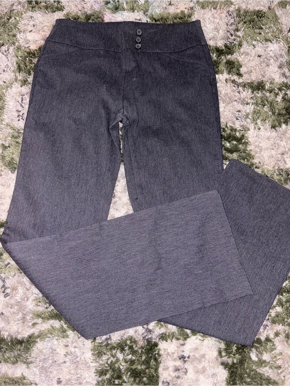 Joe Benbasset Dark Gray Wide-Leg Stretch Trousers